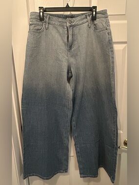 Simply Vera Vera Wang Ombré Two-Tone Blue Wide-Leg Jeans